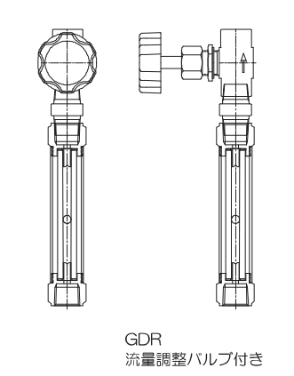 Ryutai Kogyo GDR acrylic tube water flowmeter