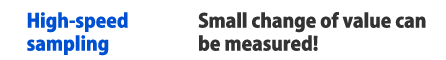 High-speed sampling > Small change of value can be measured!